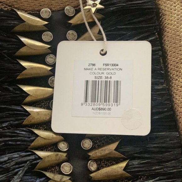 Sass & Bide Make a Reservation Dress in Gold - Picture 7 of 8